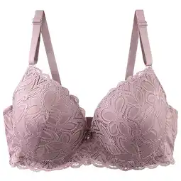 Walmart Karight Push Up Bras for Women Add 2 Cups Sexy Lace Cleavage Extra Padded Plunge Bra Underwire offer