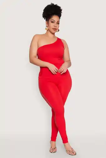 Walmart Womens Plus Size Laser Cut Side Leggings offer