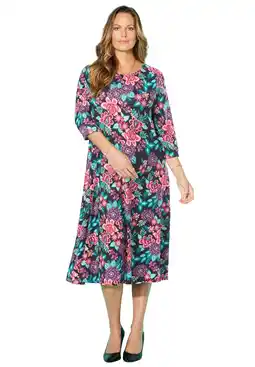 Walmart Catherines Women's Plus Size Strawbridge Fit & Flare Dress offer