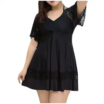 Walmart JSheng Plus Size Bathing Suits for Women Summer Print Strappy Back Set Swimsuits Tankinis Swimwear offer