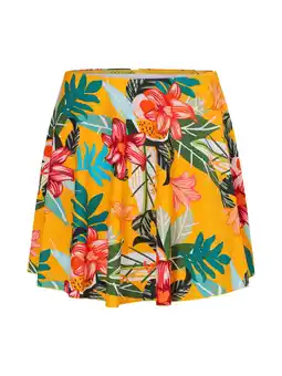 Walmart Women's Plus Size Swim Skirt Tropical Plant Floral Print Side Split Swimsuit Bottoms, Size S-4XL offer