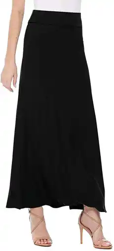 Walmart MOA COLLECTION Women's Ultra Comfort Stretch Maxi Skirt Relaxed Fit for Everyday Elegance offer