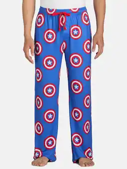 Walmart Captain America Men's Pajama Sleep Pants, Sizes S-2XL offer