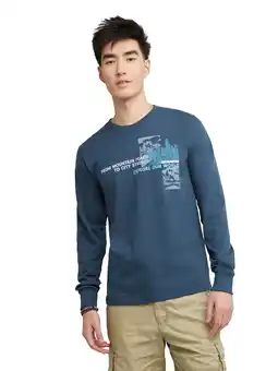 Walmart Hanes All Gender Explorer Collection Mountain Peak Long Sleeve Graphic T-Shirt, Men's Sizes XS-2XL offer
