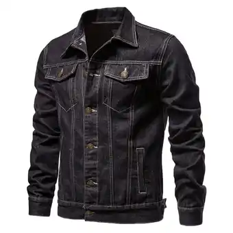 Walmart FRSASU Men Jacket Clearance,Jacket Denim Outdoor Single-Breasted Jacket Tooling Jacket offer