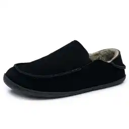 Walmart Alpine Swiss Gary Mens Genuine Suede Moccasin Slippers Sherpa Slip On Shoes offer