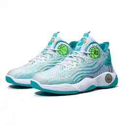Walmart Elecsop Mens Basketball Shoes Breathable High Top Fashion Printed Athletic Sneakers, Green offer