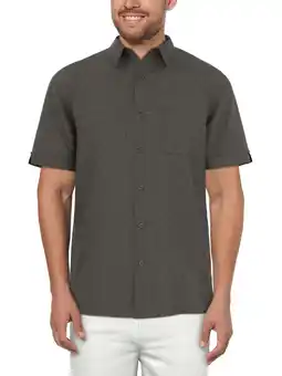 Walmart Cafe Luna Men’s and Big Men’s Crosshatch Print Short Sleeve Shirt, Sizes S-5XL offer