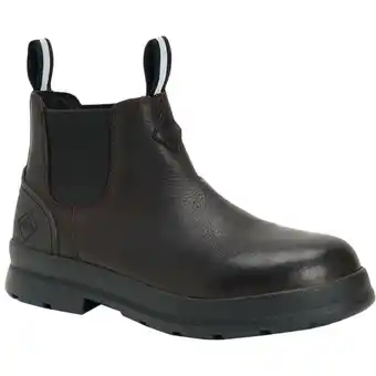 Walmart Muck Men's Chore Farm Leather Chelsea PT - MED, Black Coffee offer