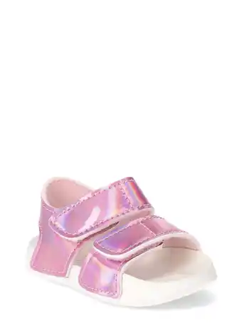 Walmart Wonder Nation Baby Girls Double Band Footbed Sandals offer