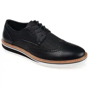 Walmart Vance Co. Mens Warrick Wide Width Tru Comfort Foam Wingtip Lace-up Derby Dress Shoe offer