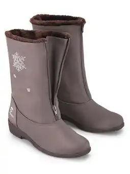 Walmart Collections Etc Women's Totes Snowflake Waterproof Boots Taupe 9 offer