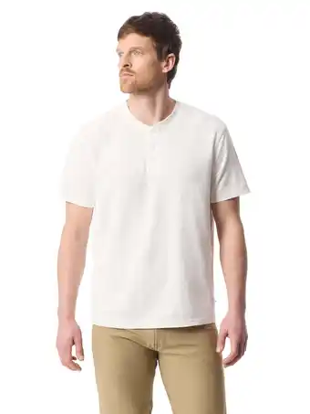 Walmart Bass & Co Men's Pique Henley with Short Sleeves, Sizes S-XXXL offer