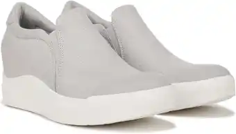 Walmart Dr. Scholl's Shoes Womens Time Off Wedge Sneaker Grey Microfiber Perf 7M offer
