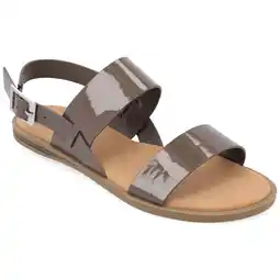 Walmart Journee Womens Lavine Multi Strap Flat Sandals offer