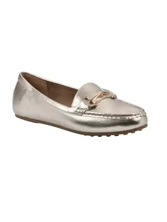 Walmart AEROSOLES Comfortable Women's Buckle Medium Loafer Shoe in Gold offer