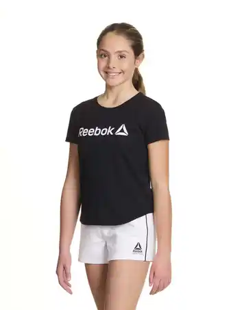 Walmart Reebok Girl's Identity Short Sleeve T-Shirt, Sizes 4-18 offer