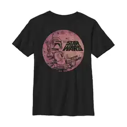 Walmart Boy's Star Wars Boba Fett Retro Circle Graphic Tee Black Small offer