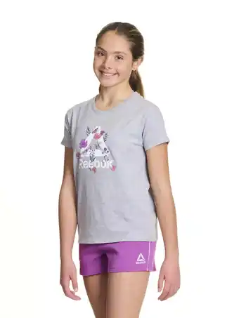 Walmart Reebok Girl's Athletic Short Sleeve Graphic T-Shirt, Sizes 4-18 offer