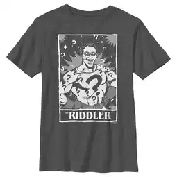 Walmart Boy's Batman Riddler Tarot Graphic Tee Charcoal Heather X Large offer