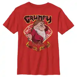 Walmart Boy's Snow White and the Seven Dwarfs Grumpy Diamond Mine Tour Graphic Tee Red Medium offer