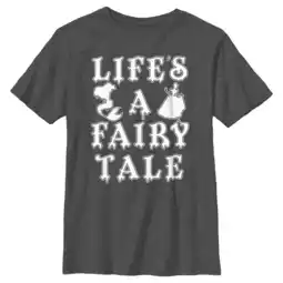 Walmart Boy's Disney Life’s a Fairytale Graphic Tee Charcoal Heather X Large offer