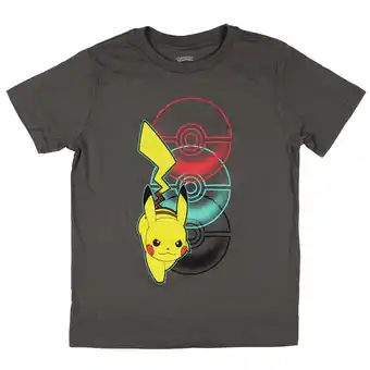 Walmart Boy's Pokemon Pikachu Poke Balls Graphic Tee Charcoal Heather X Large offer