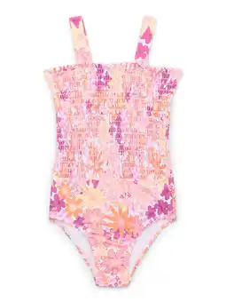 Walmart Jessica Simpson Toddler Girl Smocked Strapless One-Piece Swimsuit, Sizes 12M-5T offer
