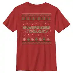 Walmart Boy's Guardians of the Galaxy Holiday Special Christmas Sweater Print Graphic Tee Red X Large offer