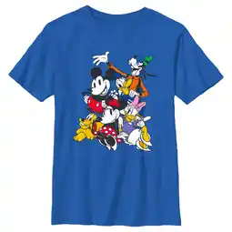 Walmart Boy's Mickey & Friends Retro Crew Graphic Tee Royal Blue X Large offer
