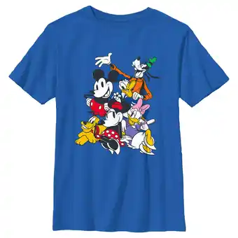 Walmart Boy's Mickey & Friends Retro Crew Graphic Tee Royal Blue X Large offer