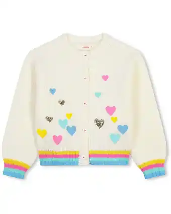 Walmart Billieblush girls Heart Print Cardigan, 5Y, Ivory offer