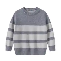 Walmart AherBiu Boys Winter Clothes Striped Sweaters Long Sleeve Tops Crewneck Pullover Knitwear for Teens offer