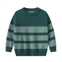 Walmart AherBiu Boys Winter Clothes Striped Sweaters Long Sleeve Tops Crewneck Pullover Knitwear for Teens offer