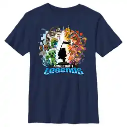 Walmart Boy's Minecraft Legends Heroes and Villains Graphic Tee Navy Blue X Large offer