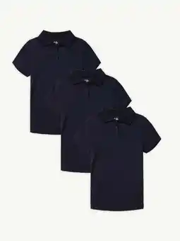 Walmart Justice Girls Uniform Short Sleeve Knit Polo Shirt, 3-Pack, Sizes XS-XLP offer