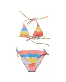 Walmart Snapper Rock girls Good Vibes Triangle Shirred Bikini, 16 offer