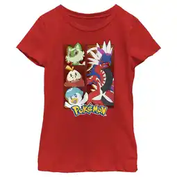 Walmart Girl's Pokemon Koraidon Group Graphic Tee Red Medium offer