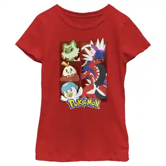 Walmart Girl's Pokemon Koraidon Group Graphic Tee Red Medium offer