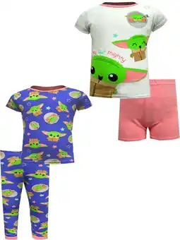 Walmart Star Wars Girls Star Wars Mandalorian Tiny But Mighty 4 Pc Toddler Pajamas (2T) offer