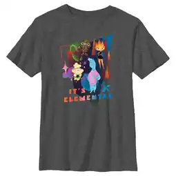 Walmart Boy's Elemental Distressed Characters It's Elemental Graphic Tee Charcoal Heather X Large offer