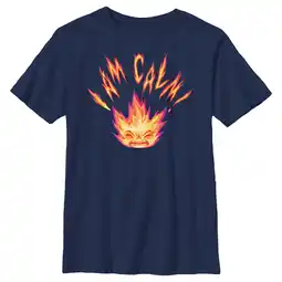 Walmart Boy's Elemental Ember I am Calm Graphic Tee Navy Blue Medium offer