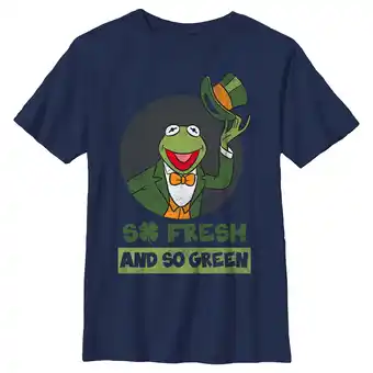 Walmart Boy's The Muppets So Fresh and Green Graphic Tee Navy Blue X Large offer