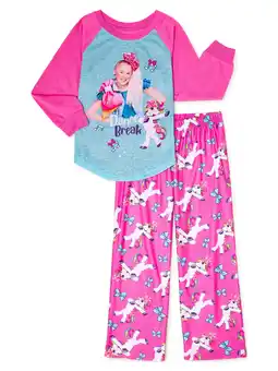Walmart JoJo Siwa Girls 4 JoJo Siwa/Elastic Waistband/Pull-on/Polyester 2-Piece Dance Break Pajama Set offer