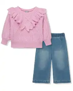 Walmart Habitual girls Cable Pompom Sweater Pant Set, 12M offer