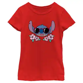 Walmart Girl's Lilo & Stitch Red Sunglasses Stitch Graphic Tee Red X Large offer