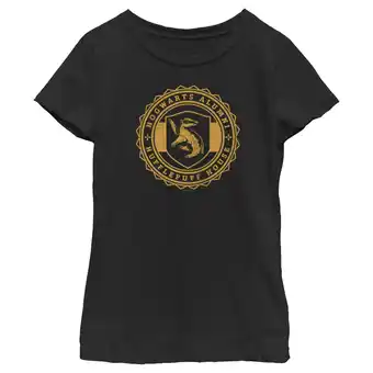 Walmart Girl's Harry Potter Hogwarts Alumni Hufflepuff House Graphic Tee Black X Small offer