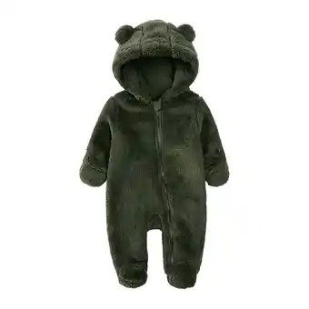 Walmart ZyeKqe Newborn Baby Snowsuit 1 Piece Windproof Outfits Hooded Coat Infants Outerwear Jumpsuits offer