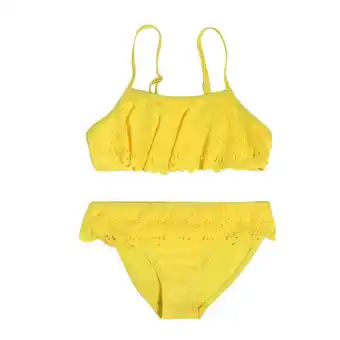 Walmart Toddler Girl 2 Piece Swimsuit Sport Soild High Waist Bikini Set Swimwear Bathing Suit for Girls offer