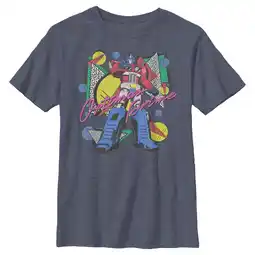 Walmart Boy's Transformers Optimus Prime 80s Retro Graphic Tee Navy Blue Heather Medium offer